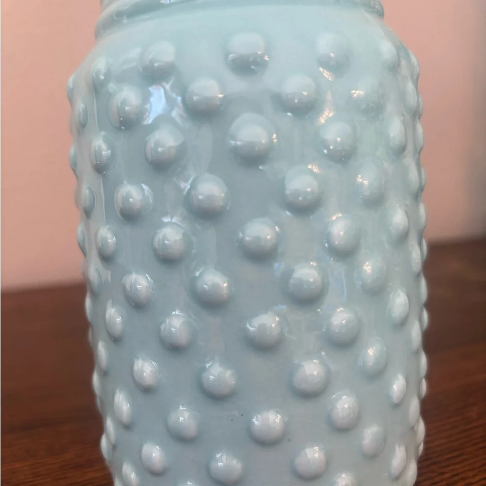 Blue Textured Ceramic Vase